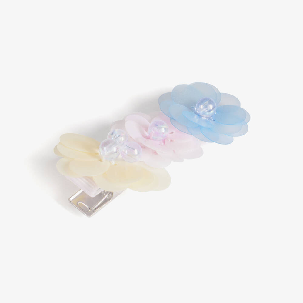 Self-Portrait-Girls Pink Pastel Flower Hair Clips (2 Pack) | Childrensalon