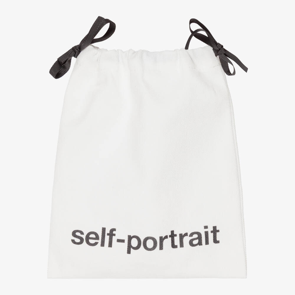 Self-Portrait-Girls Pink Tweed Hairband with Lace Bow | Childrensalon