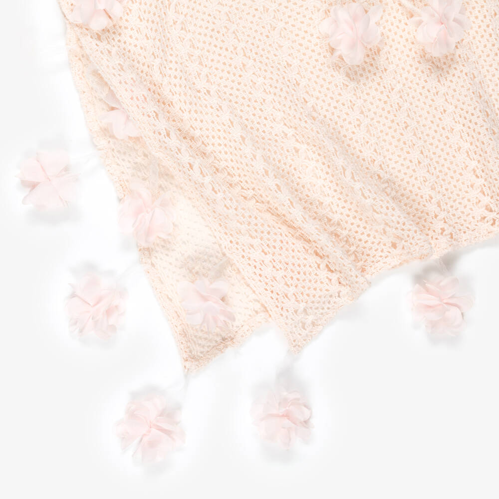 Selini Action-قفطان كروشيه لون زهري خوخي للبنات | Childrensalon