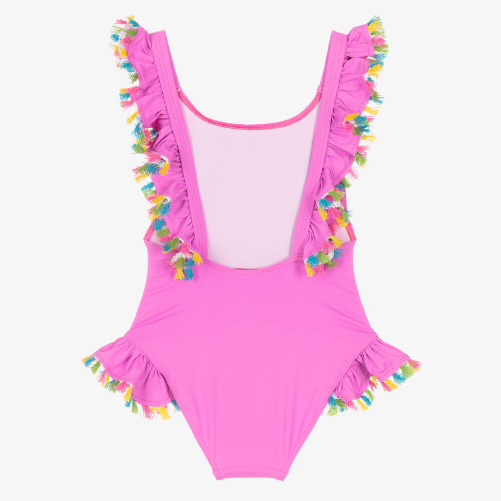 Selini Action-مايوه بكشكش وشراشيب لون زهري للبنات | Childrensalon