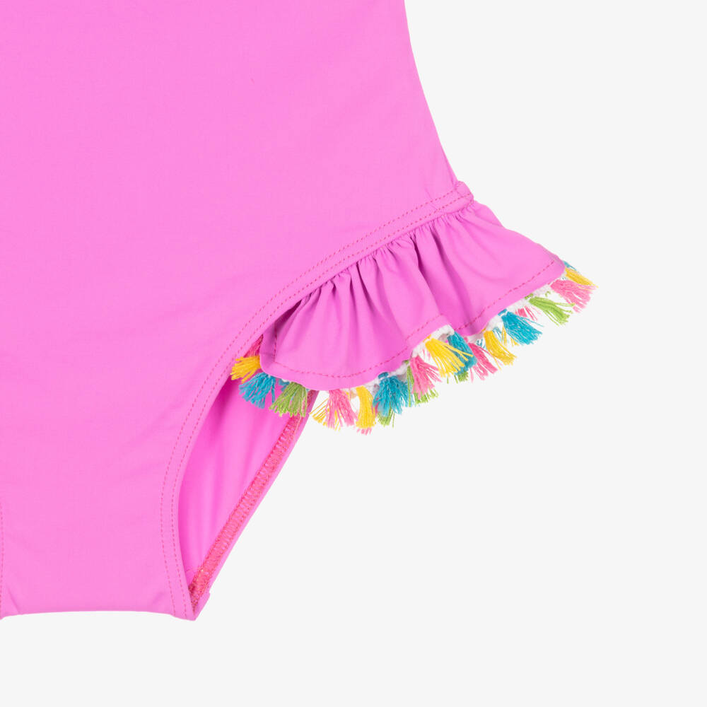 Selini Action-مايوه بكشكش وشراشيب لون زهري للبنات | Childrensalon