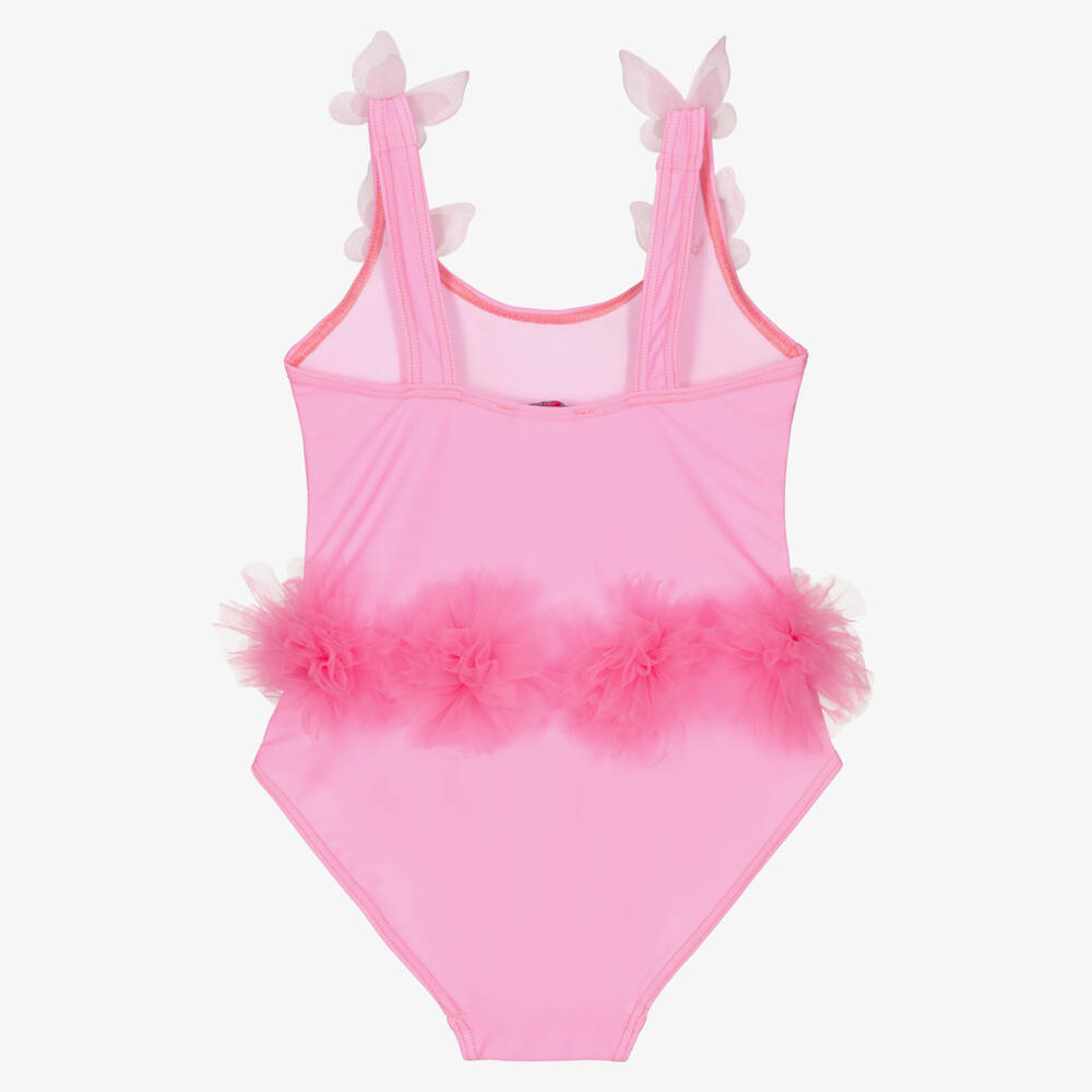 Selini Action-مايوه بطبعة ورود وفراشات تول لون زهري للبنات | Childrensalon