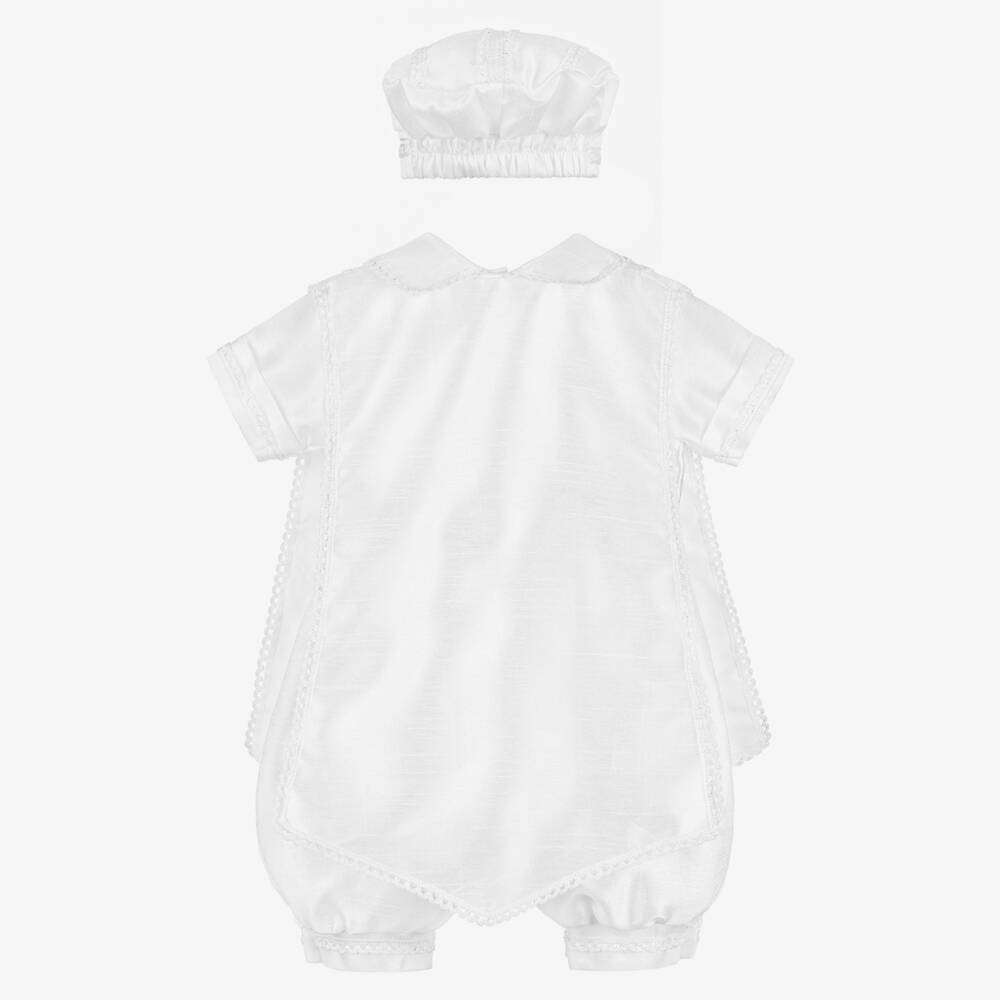Sevva-Baby Boys White Ceremony Shorts Set | Childrensalon