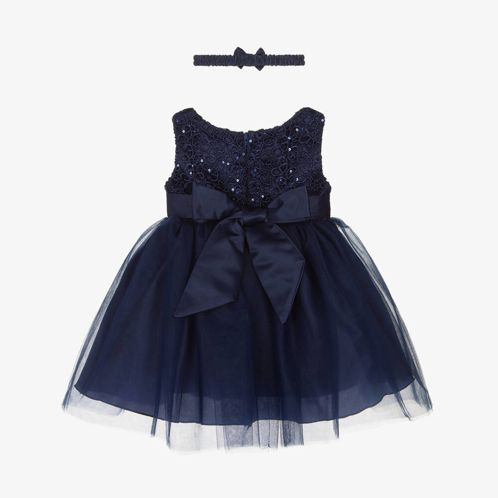 Sevva-Baby Girls Blue Tulle & Sequin Dress Set | Childrensalon