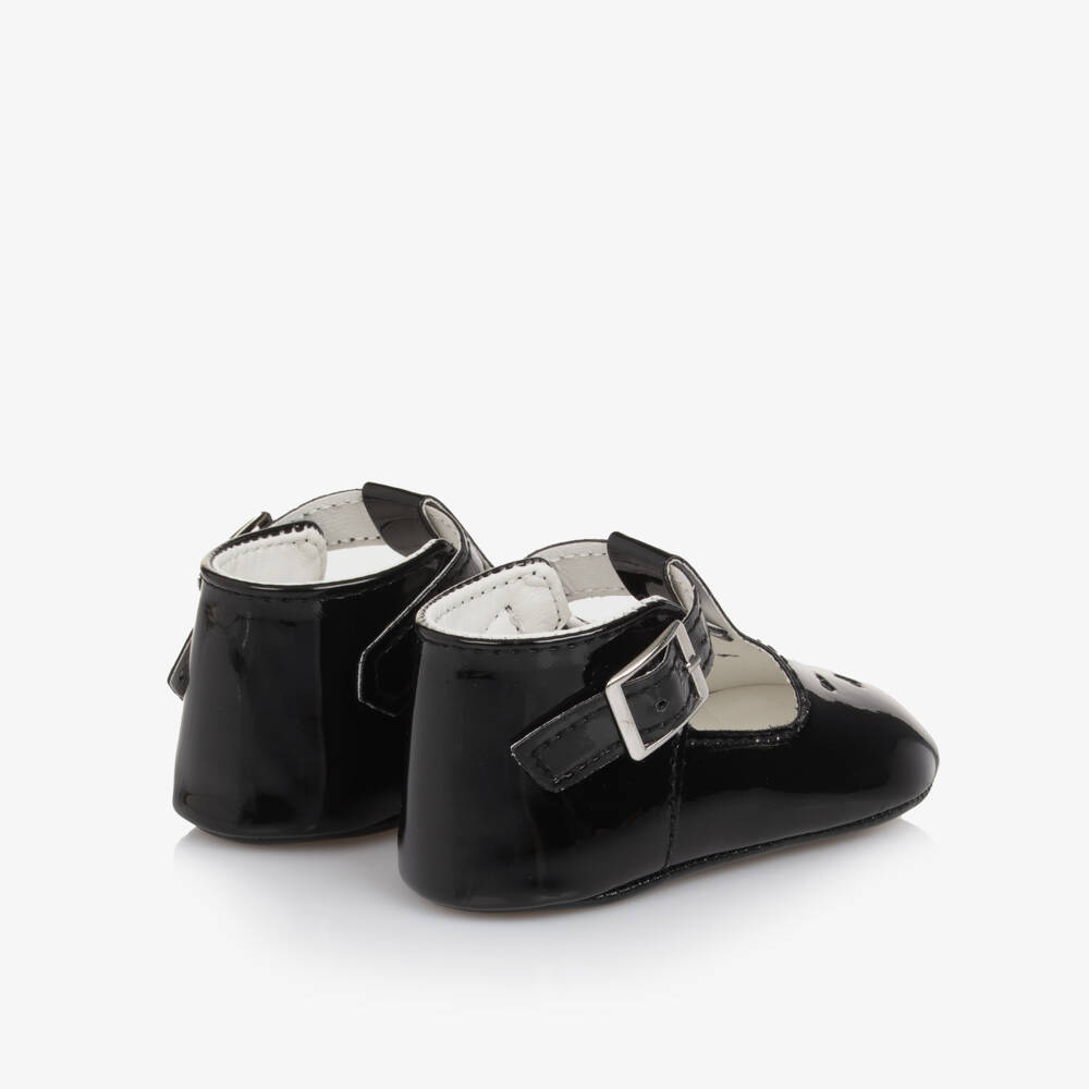 Sevva-Black Faux Patent Leather Pre-Walkers | Childrensalon