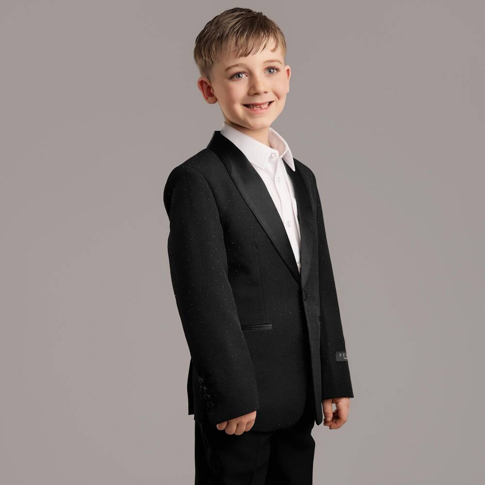 Sevva-Boys Black Suit with Rhinestones | Childrensalon
