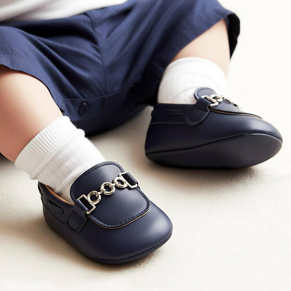 Sevva-Boys Navy Blue Pre-Walker Loafers | Childrensalon
