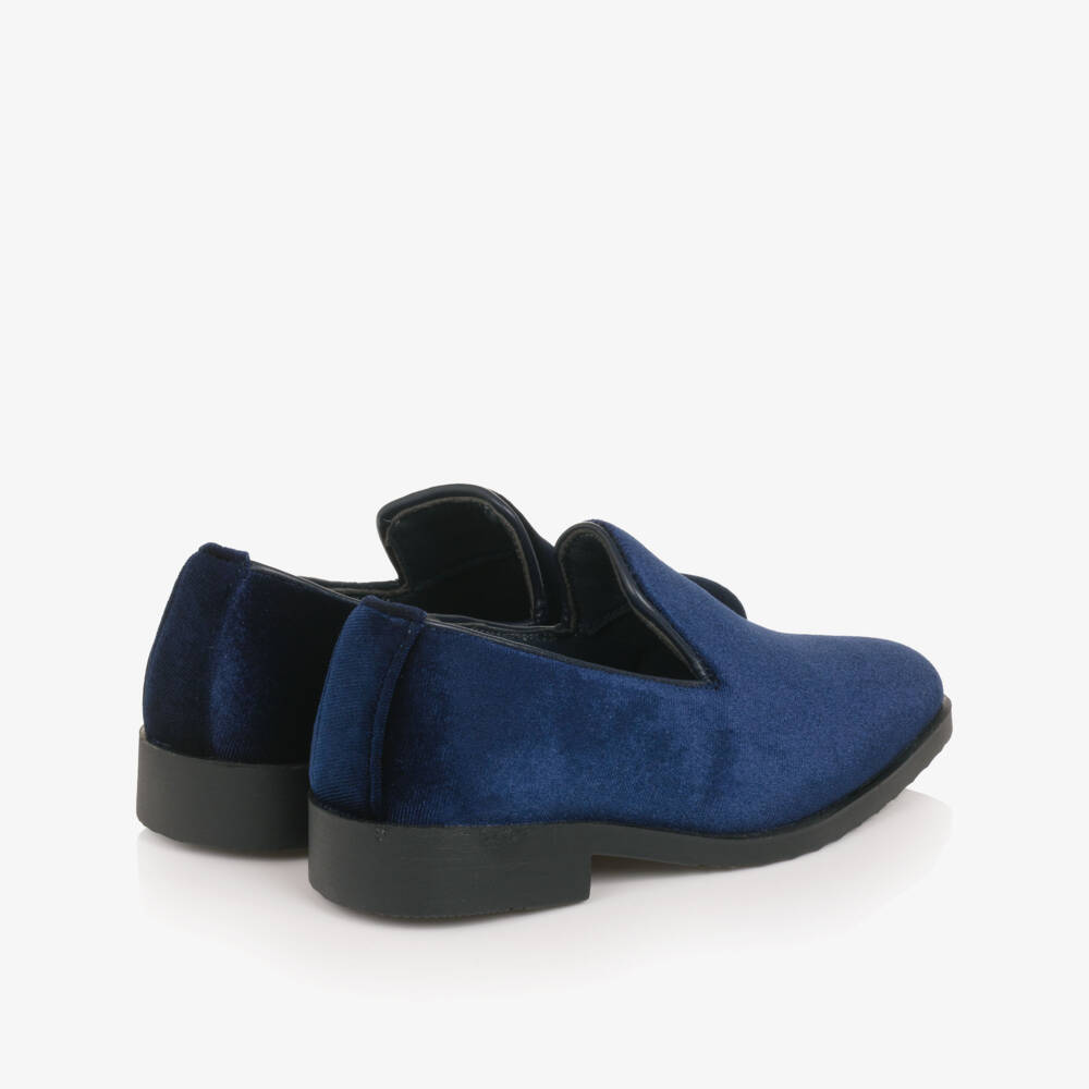 Sevva-Boys Royal Blue Velvet Loafers | Childrensalon