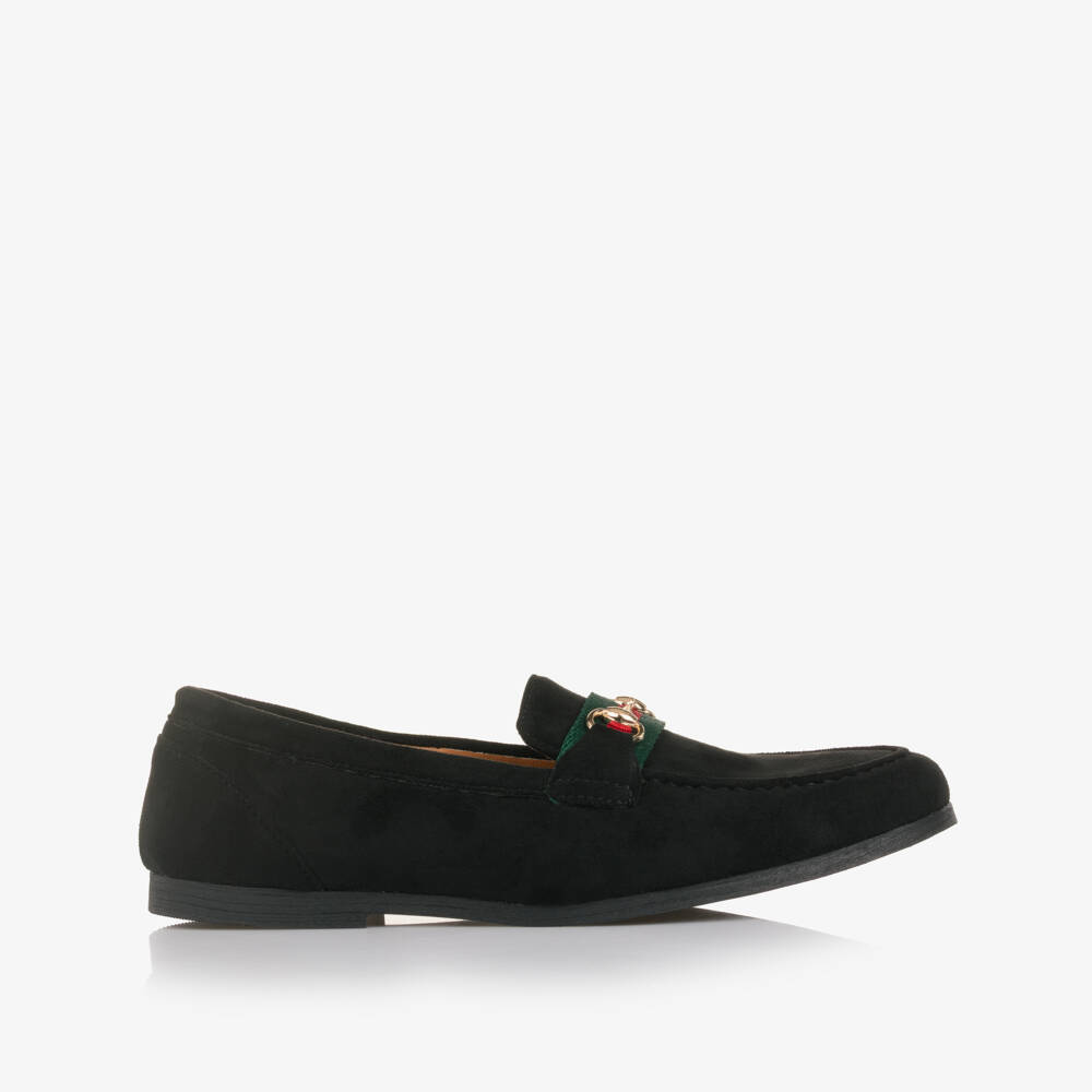 Sevva-Boys Smart Black Horsebit Loafers | Childrensalon
