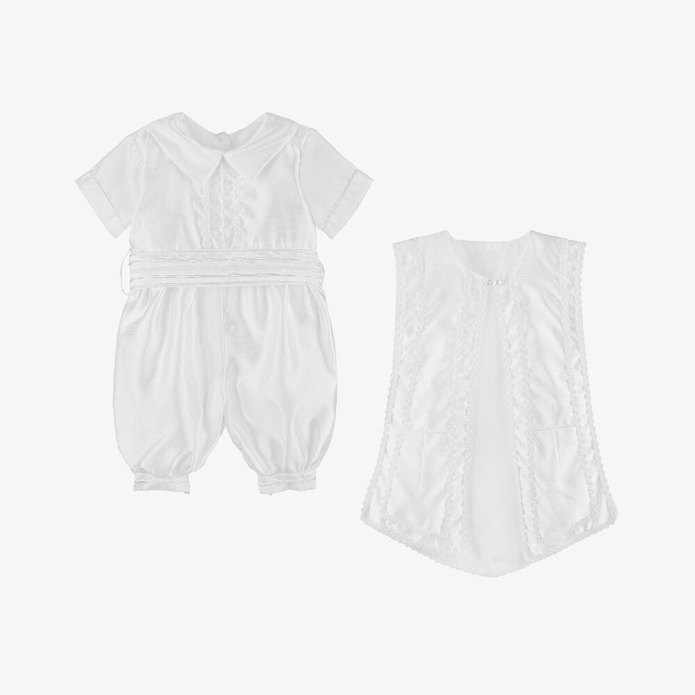 Sevva-Boys White Ceremony Babysuit Set | Childrensalon