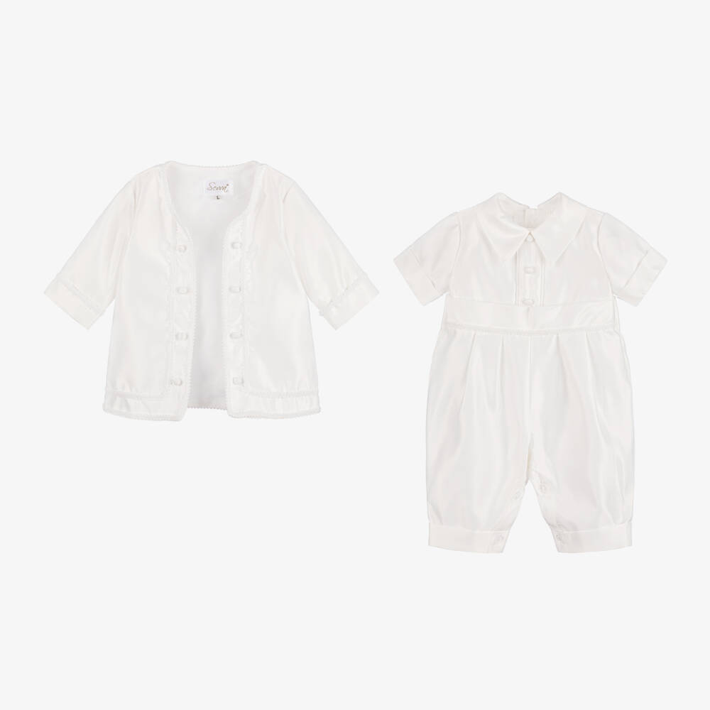 Sevva-Boys White Ceremony Babysuit Set | Childrensalon