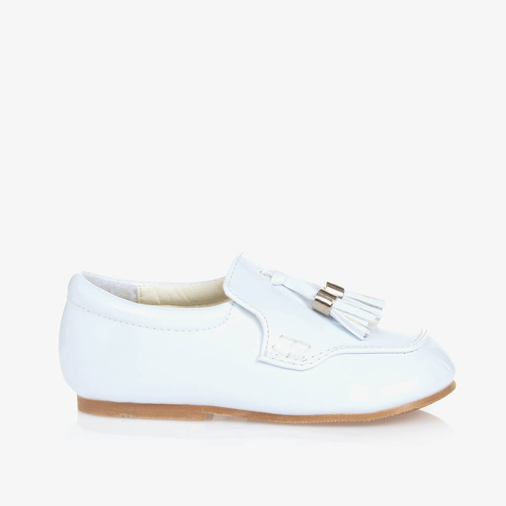 Sevva-حذاء لوفر جلد لامع لون أبيض للأولاد | Childrensalon