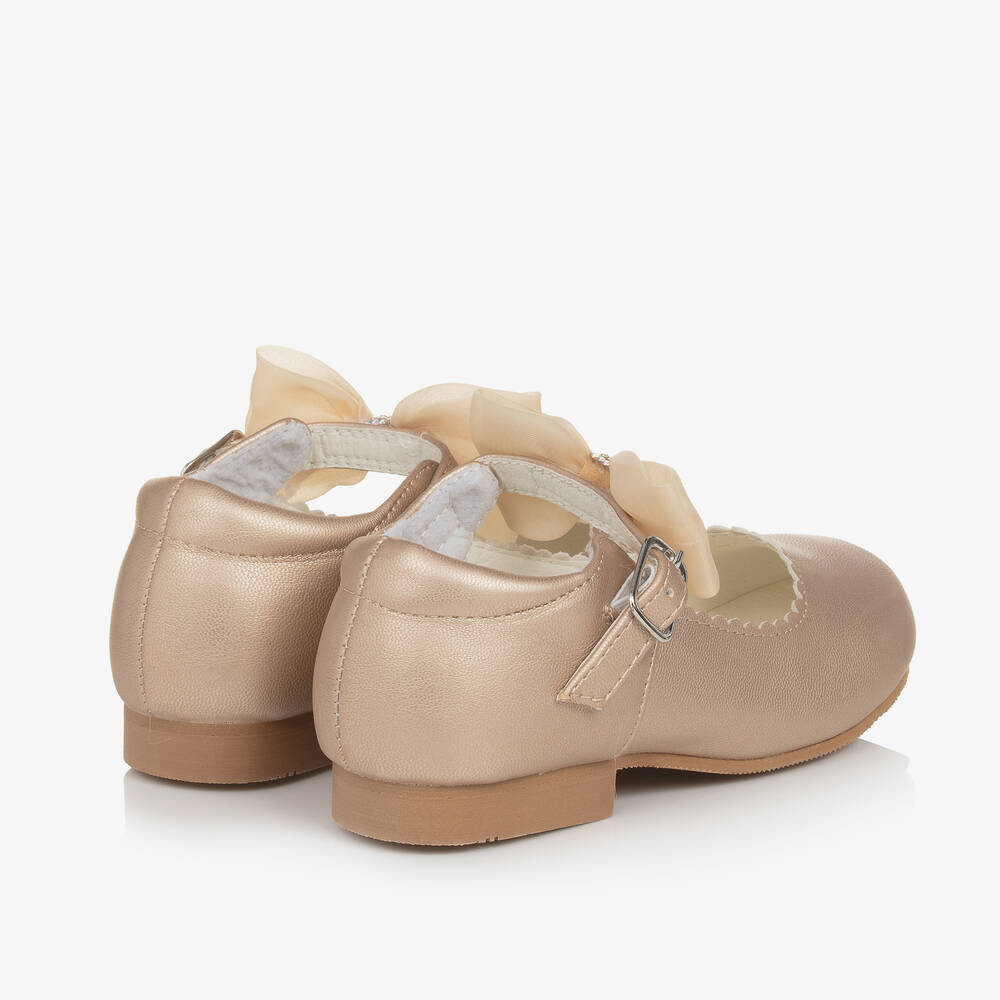 Sevva-Girls Gold Mary Jane Shoes | Childrensalon