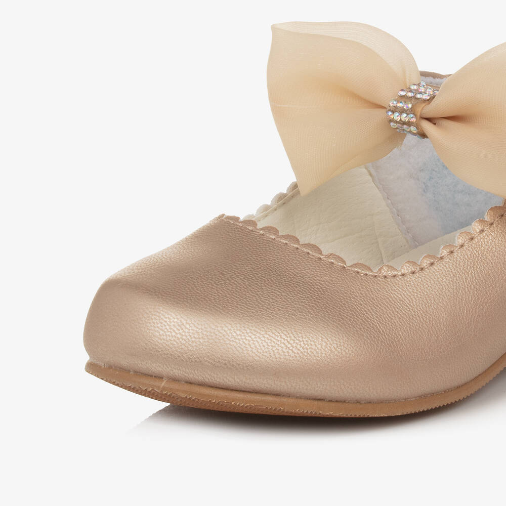 Sevva-Girls Gold Mary Jane Shoes | Childrensalon