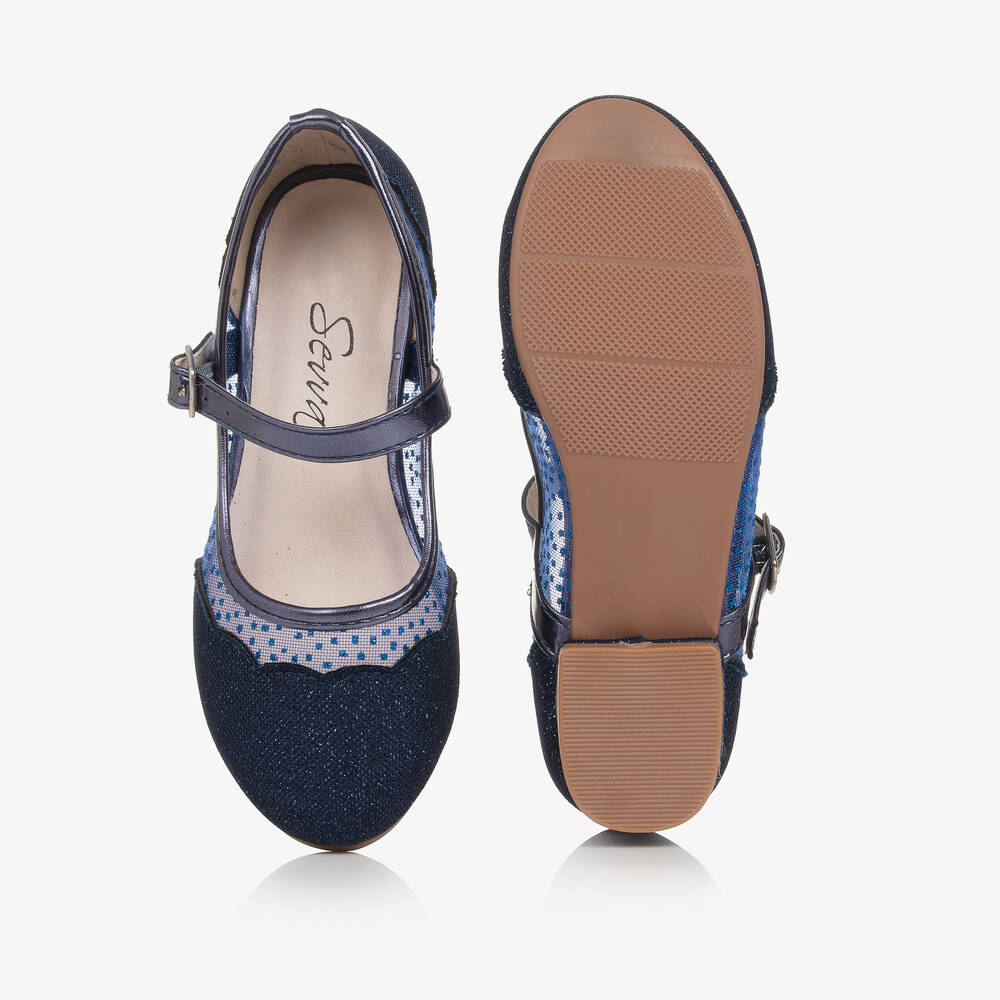 Sevva-حذاء بسير برّاق لون كحلي للبنات | Childrensalon