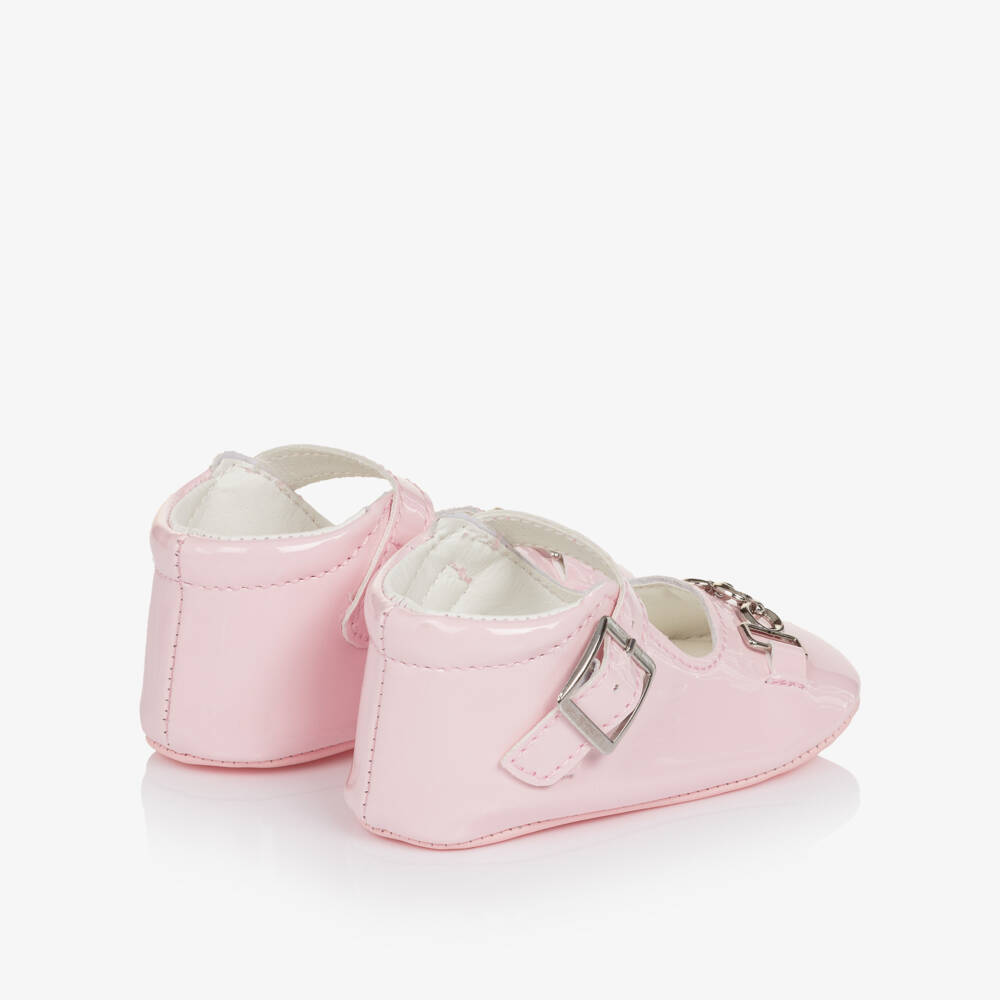 Sevva-حذاء ما قبل المشي جلد لامع لون زهري للبنات | Childrensalon