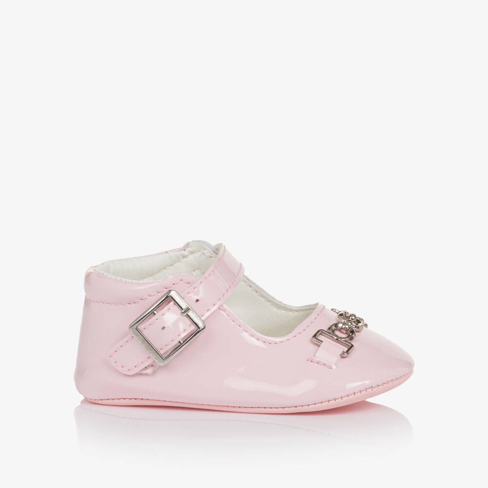 Sevva-حذاء ما قبل المشي جلد لامع لون زهري للبنات | Childrensalon