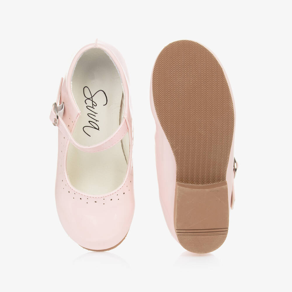 Sevva-Girls Pink Faux Patent Leather Shoes | Childrensalon