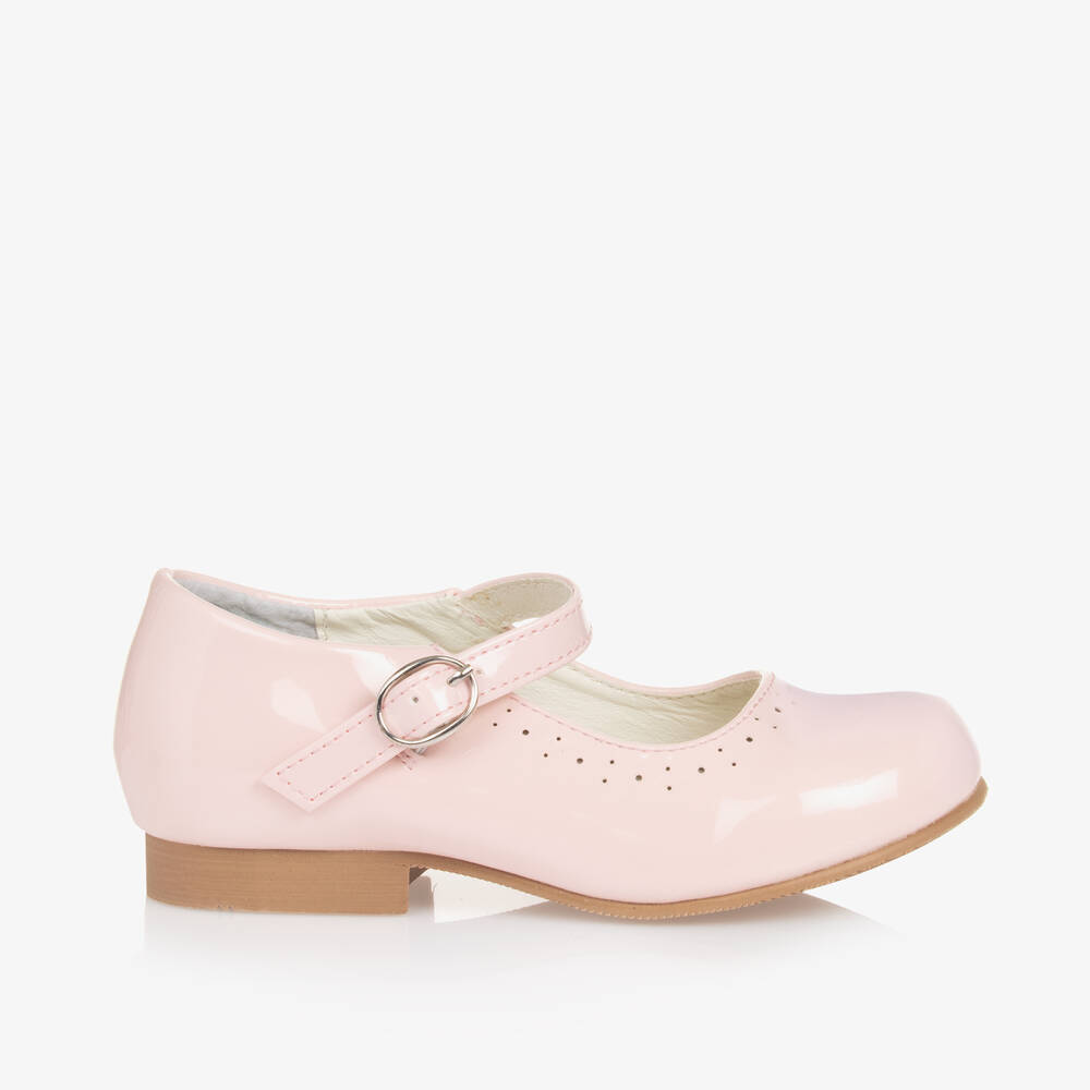 Sevva-Girls Pink Faux Patent Leather Shoes | Childrensalon