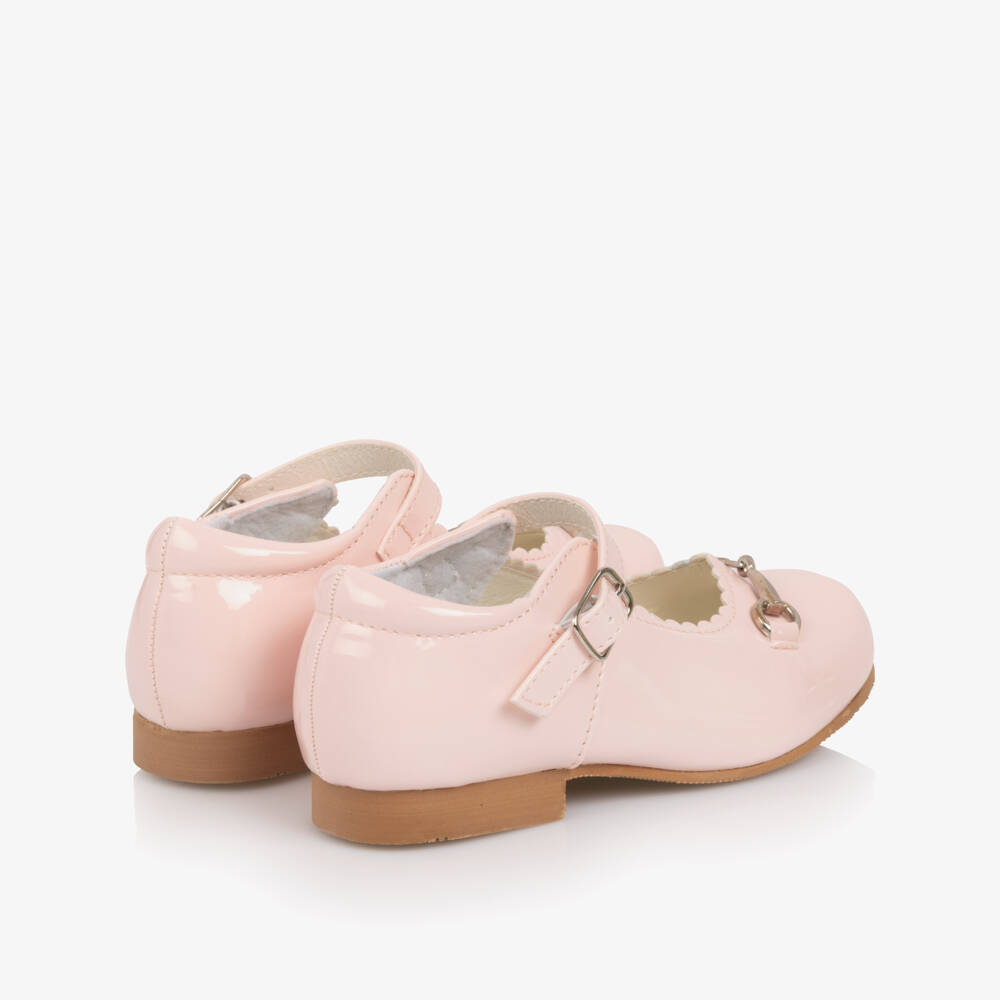 Sevva-حذاء جلد صناعي لامع لون زهري للبنات  | Childrensalon