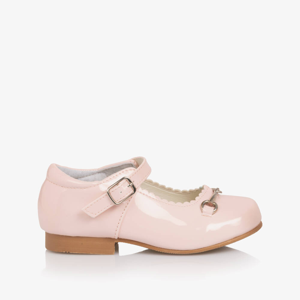 Sevva-حذاء جلد صناعي لامع لون زهري للبنات  | Childrensalon