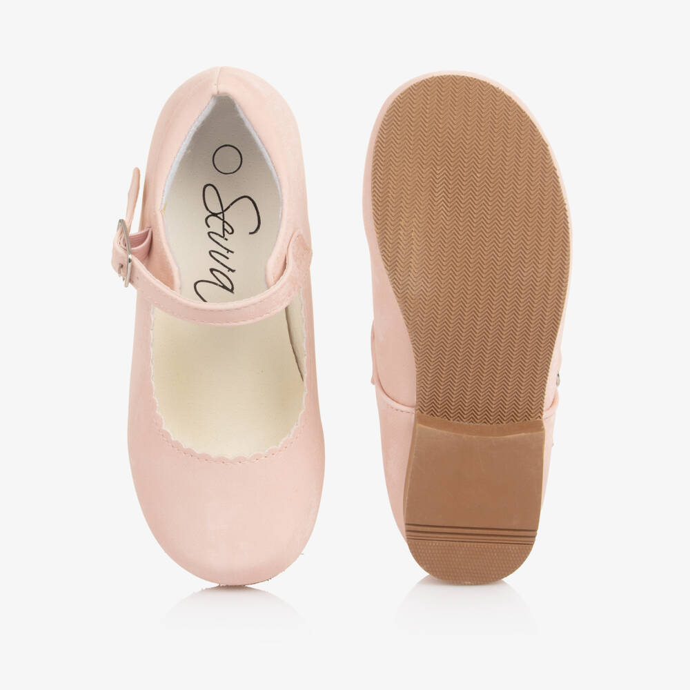 Sevva-حذاء جلد شامواه صناعي لون زهري للبنات | Childrensalon