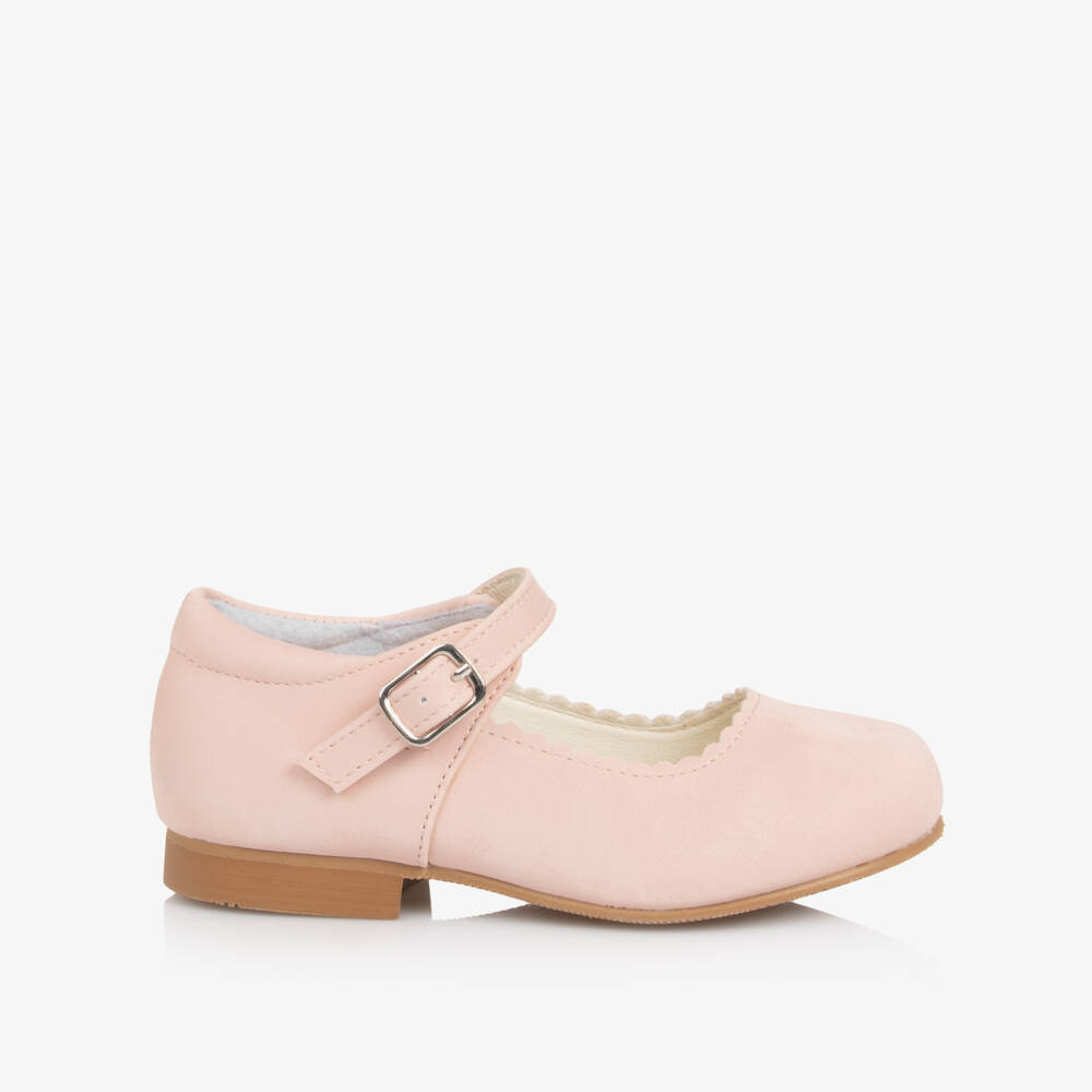 Sevva-حذاء جلد شامواه صناعي لون زهري للبنات | Childrensalon