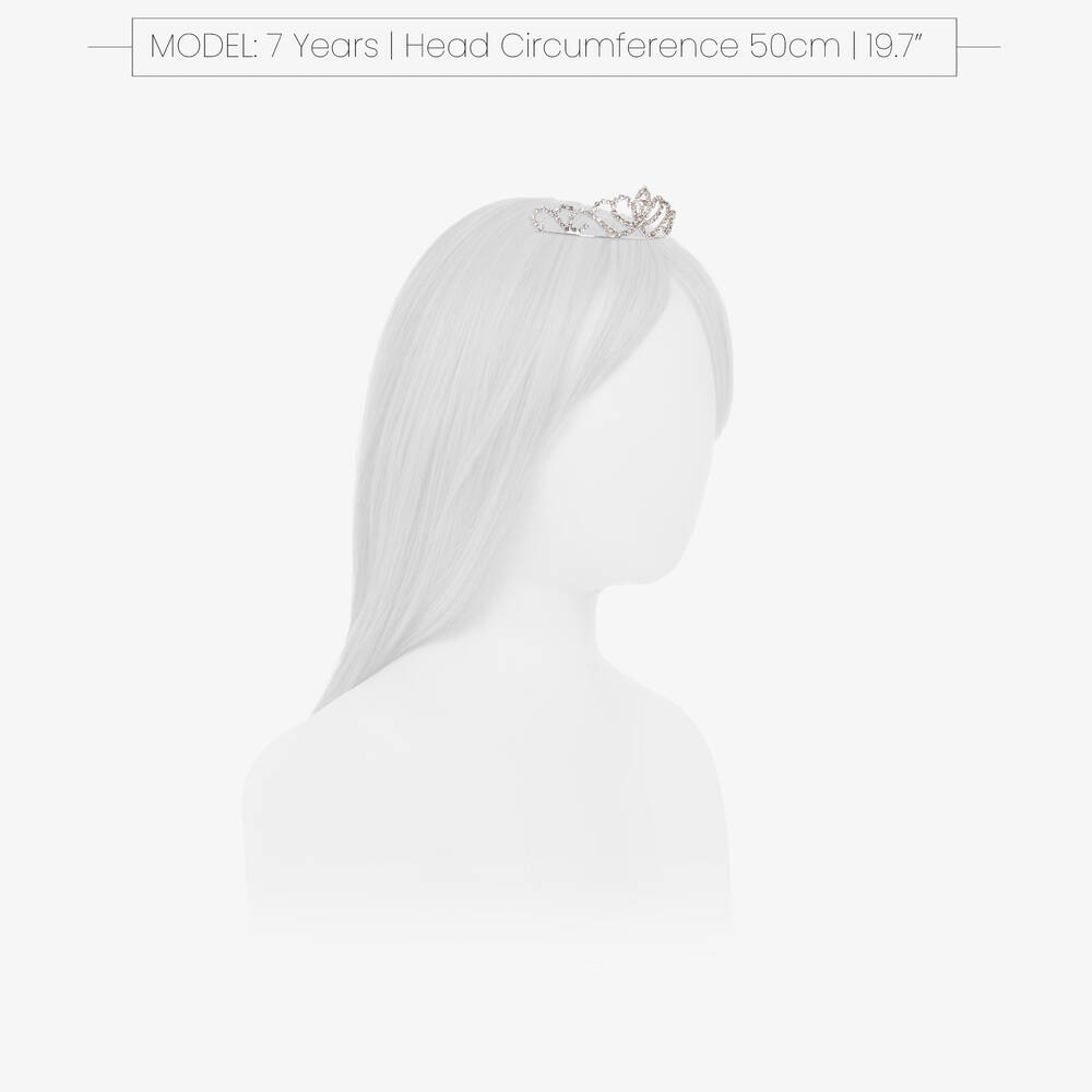 Sevva-Girls Silver Diamanté Tiara Hair Comb | Childrensalon