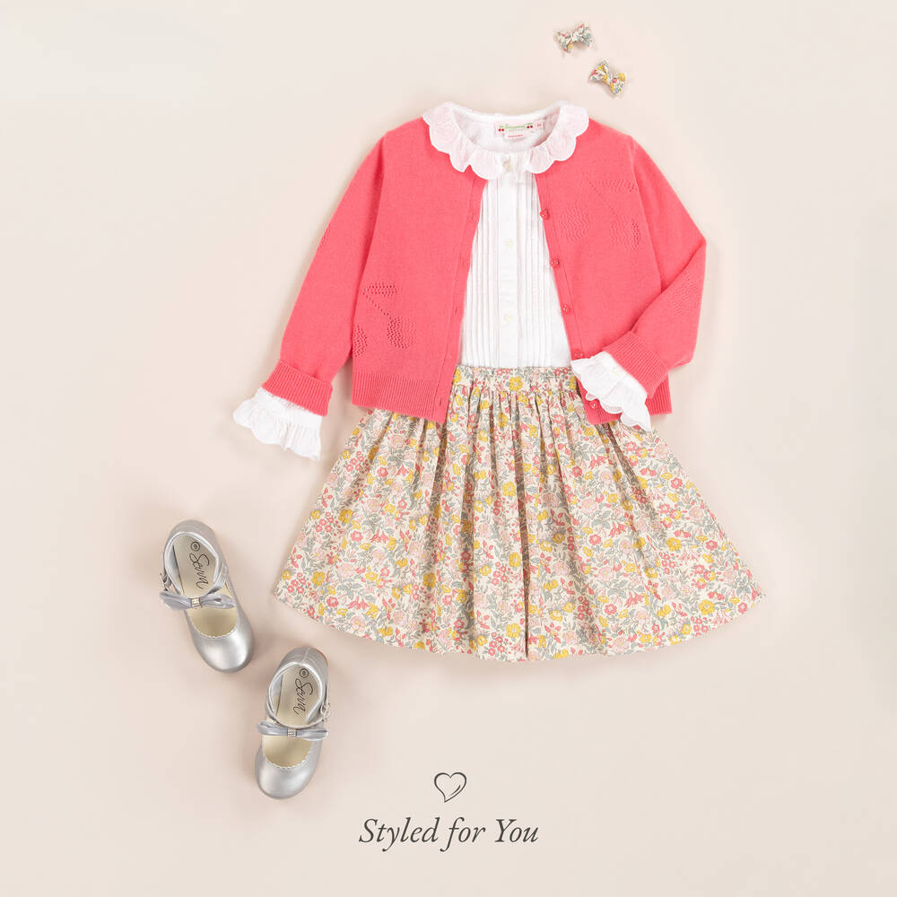 Sevva-Girls Silver Mary Jane Shoes | Childrensalon