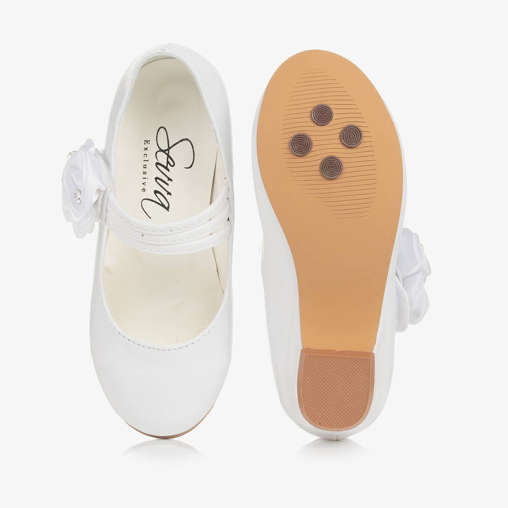Sevva-Girls White Patent Faux Leather Bar Shoes | Childrensalon