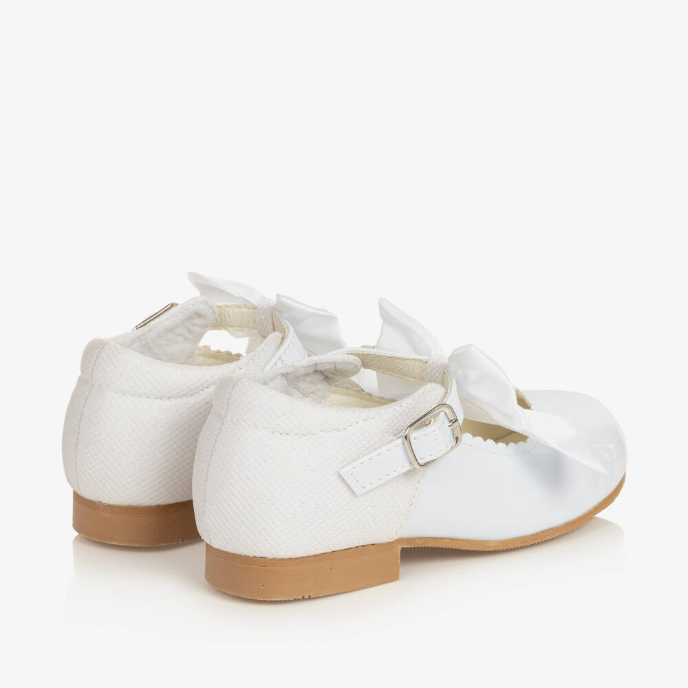 Sevva-Белые лакированные туфли из искусственной кожи с бантом | Childrensalon