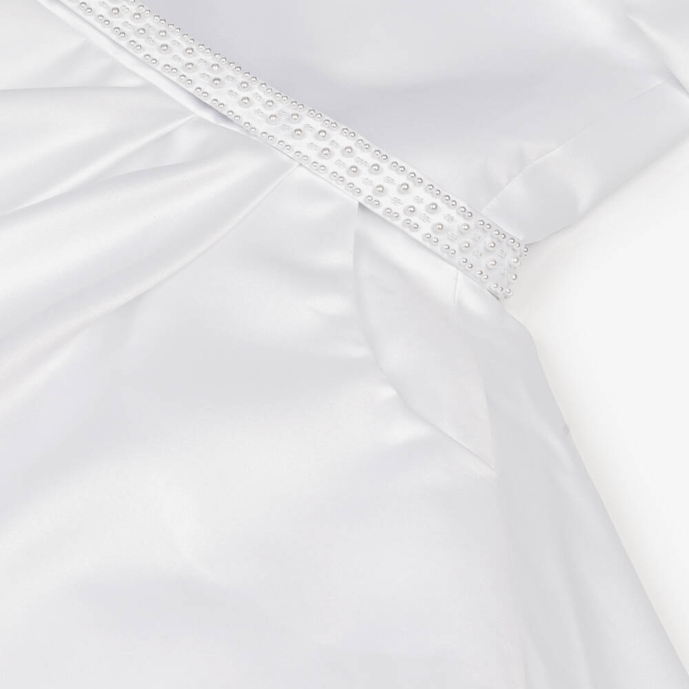 Sevva-فستان ساتان لون أبيض  | Childrensalon