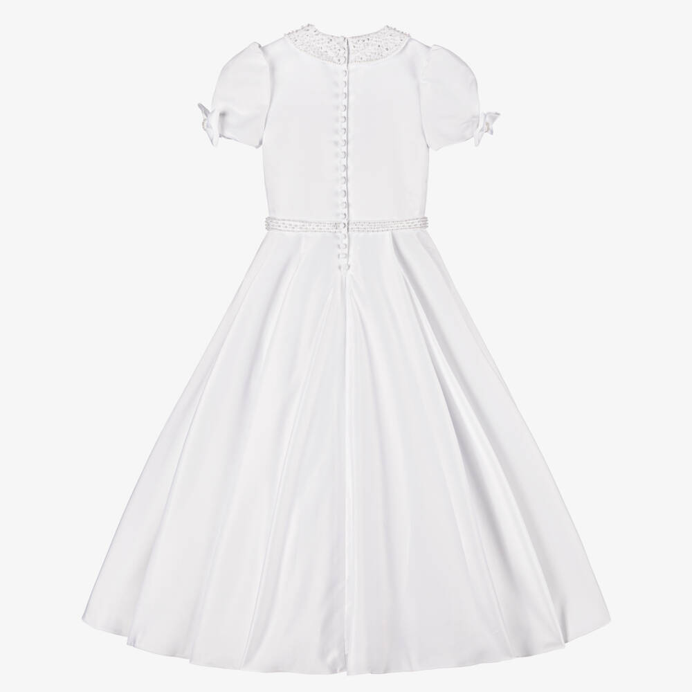 Sevva-فستان ساتان لون أبيض  | Childrensalon