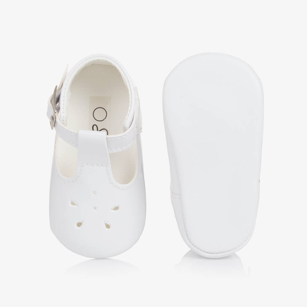Sevva-White Faux Patent Leather Pre-Walkers | Childrensalon