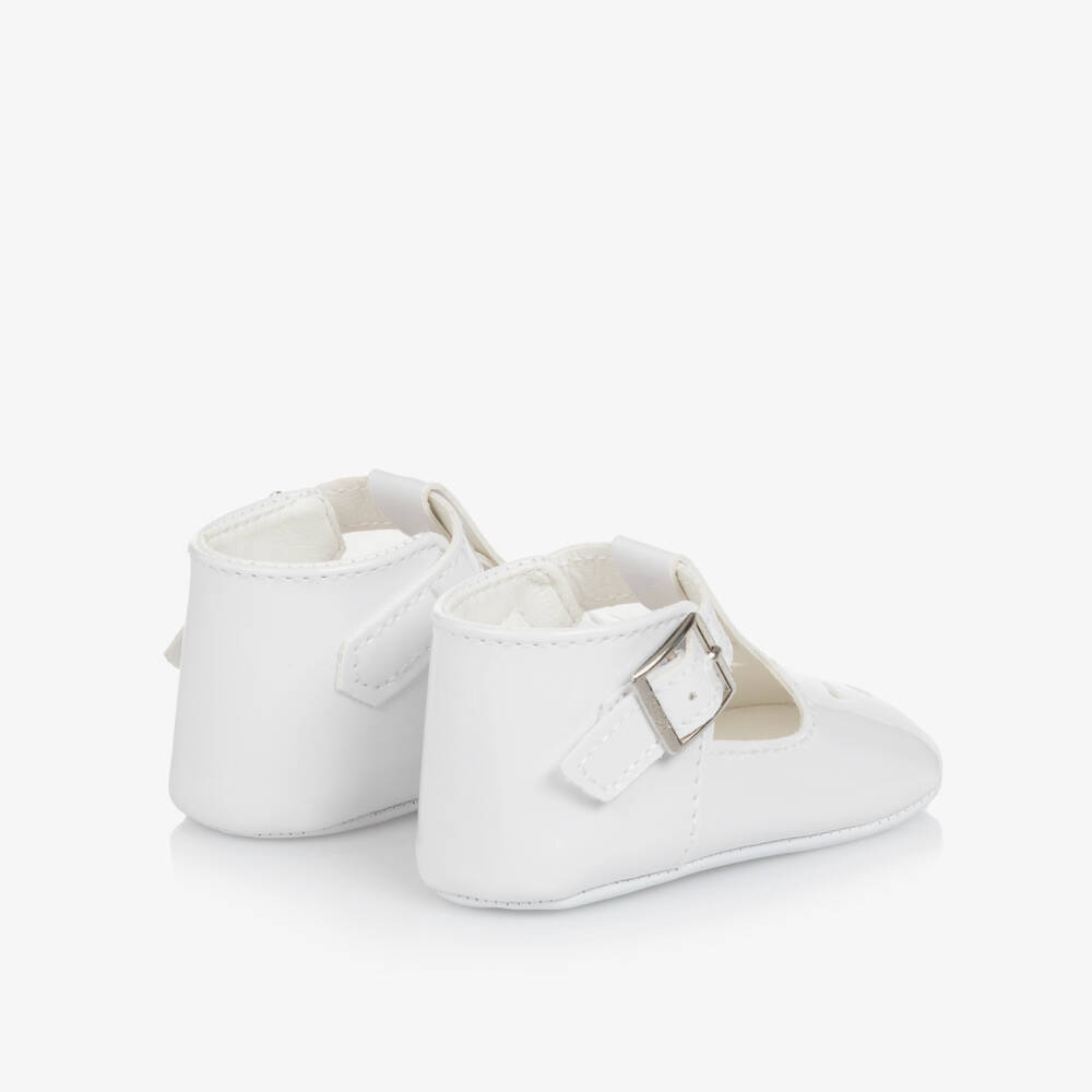 Sevva-White Faux Patent Leather Pre-Walkers | Childrensalon