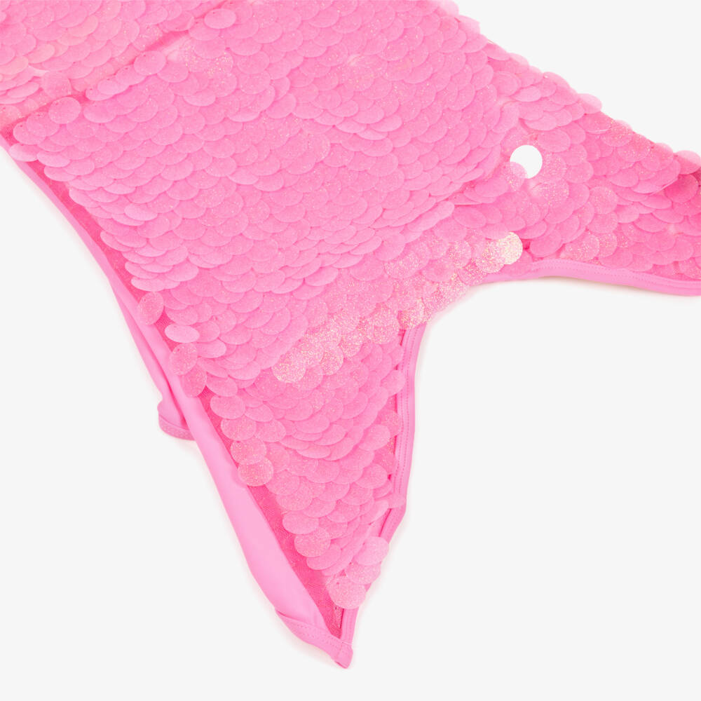 Shade Critters-Girls Pink Shimmering Sequin Mermaid Tail Skirt (UPF50+) | Childrensalon