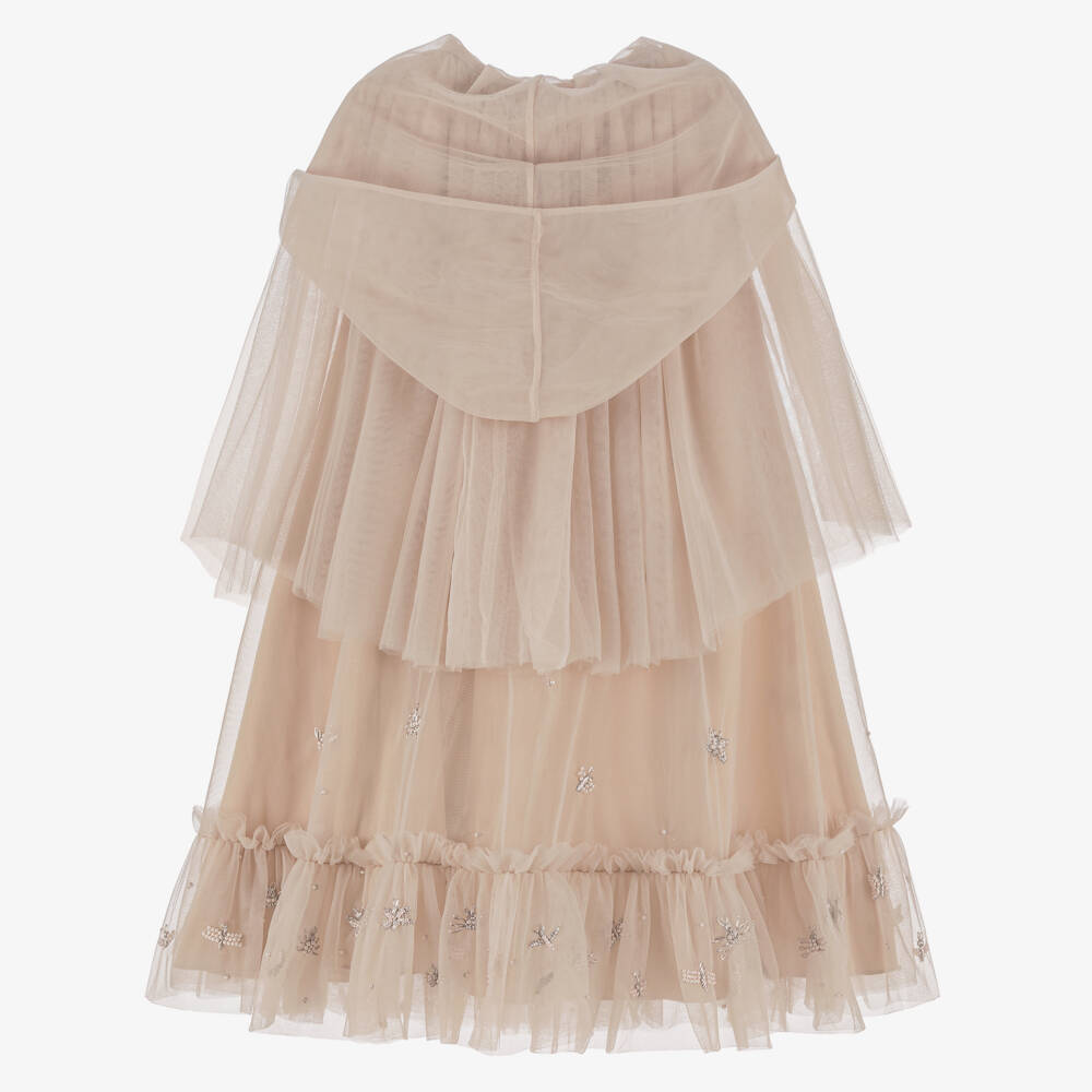 Ginger Ray Mantello Da Fata Principessa Per Bambina – Rosa Con Stelle Argento, Costume Natale E Carnevale - 4