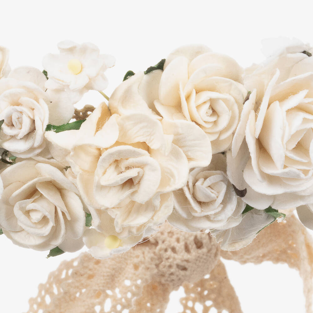 Sienna Likes To Party-Кремовый венок из роз для девочек | Childrensalon