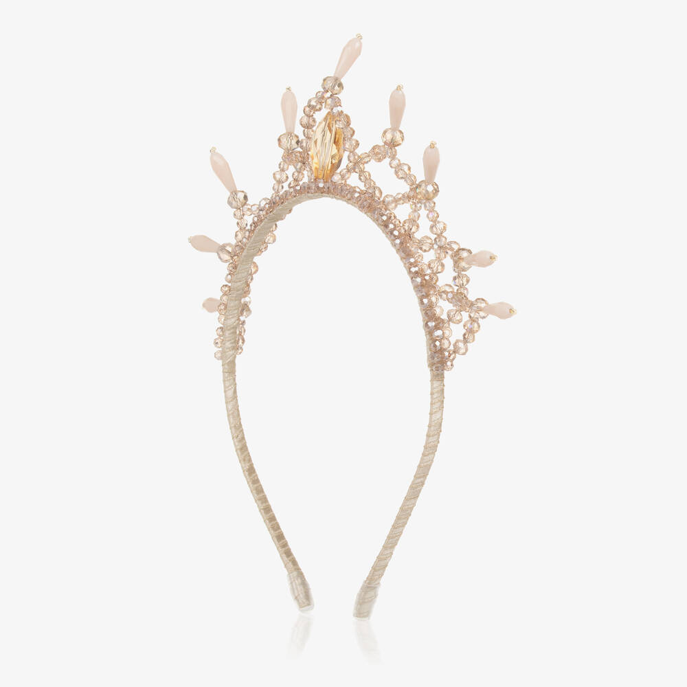 Sienna Likes To Party-Girls Pink Crystal Tiara Hairband | Childrensalon