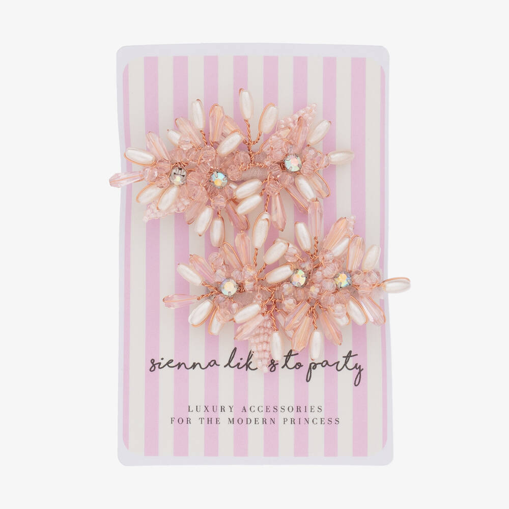 Sienna Likes To Party-Розовые заколки для волос (2шт.) | Childrensalon
