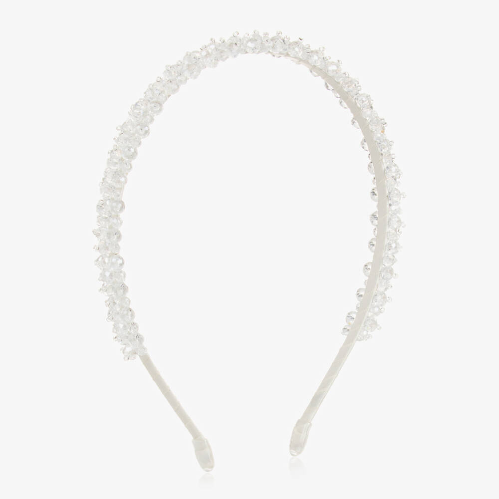 Sienna Likes To Party-Girls White Crystal Hairband | Childrensalon