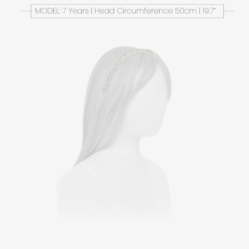 Sienna Likes To Party-Girls White Crystal Hairband | Childrensalon