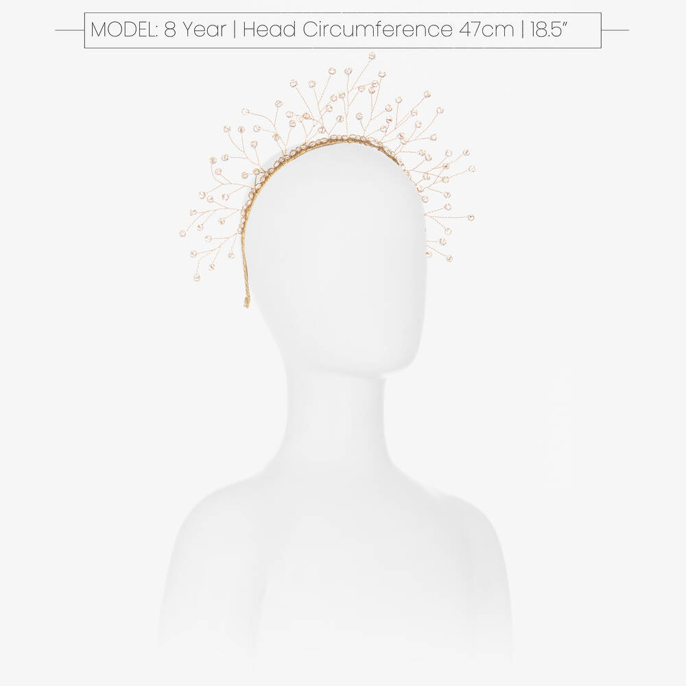 Sienna Likes To Party-Gold Micheangela Crystal Tiara | Childrensalon