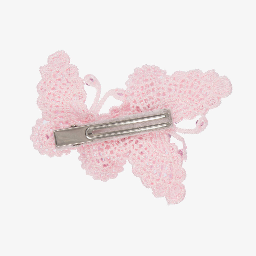 Sienna Likes To Party-Pink Butterfly Hair Clip (11cm) | Childrensalon