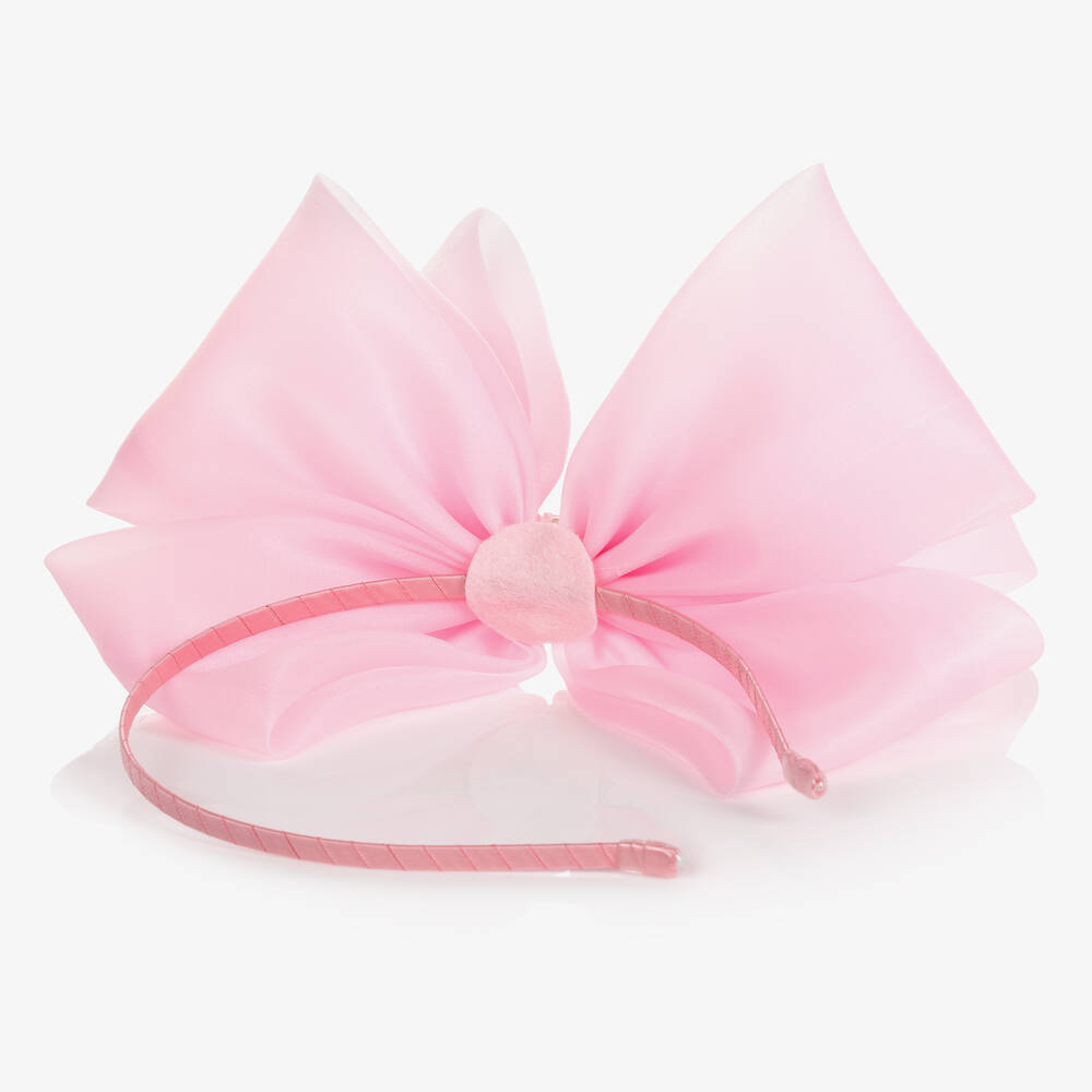 Sienna Likes To Party-Ободок для волос блестящий с бантом розового цвета | Childrensalon