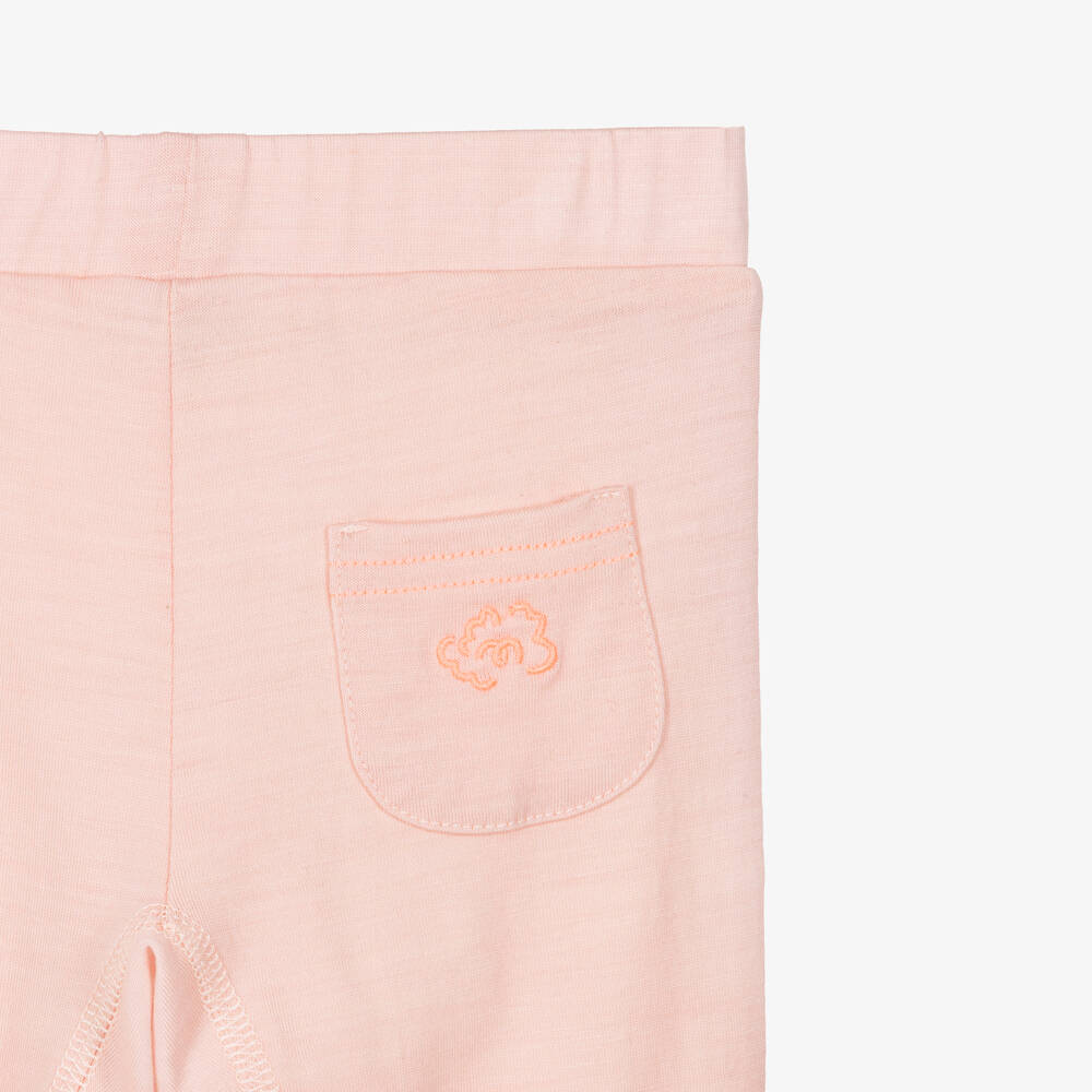 Smalls Merino-Baby Girls Pink ZQ Merino Wool Thermal Joggers | Childrensalon