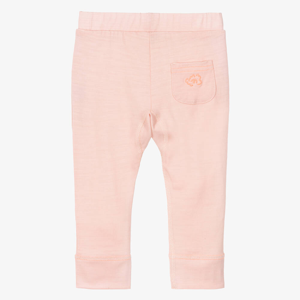 Smalls Merino-Baby Girls Pink ZQ Merino Wool Thermal Joggers | Childrensalon