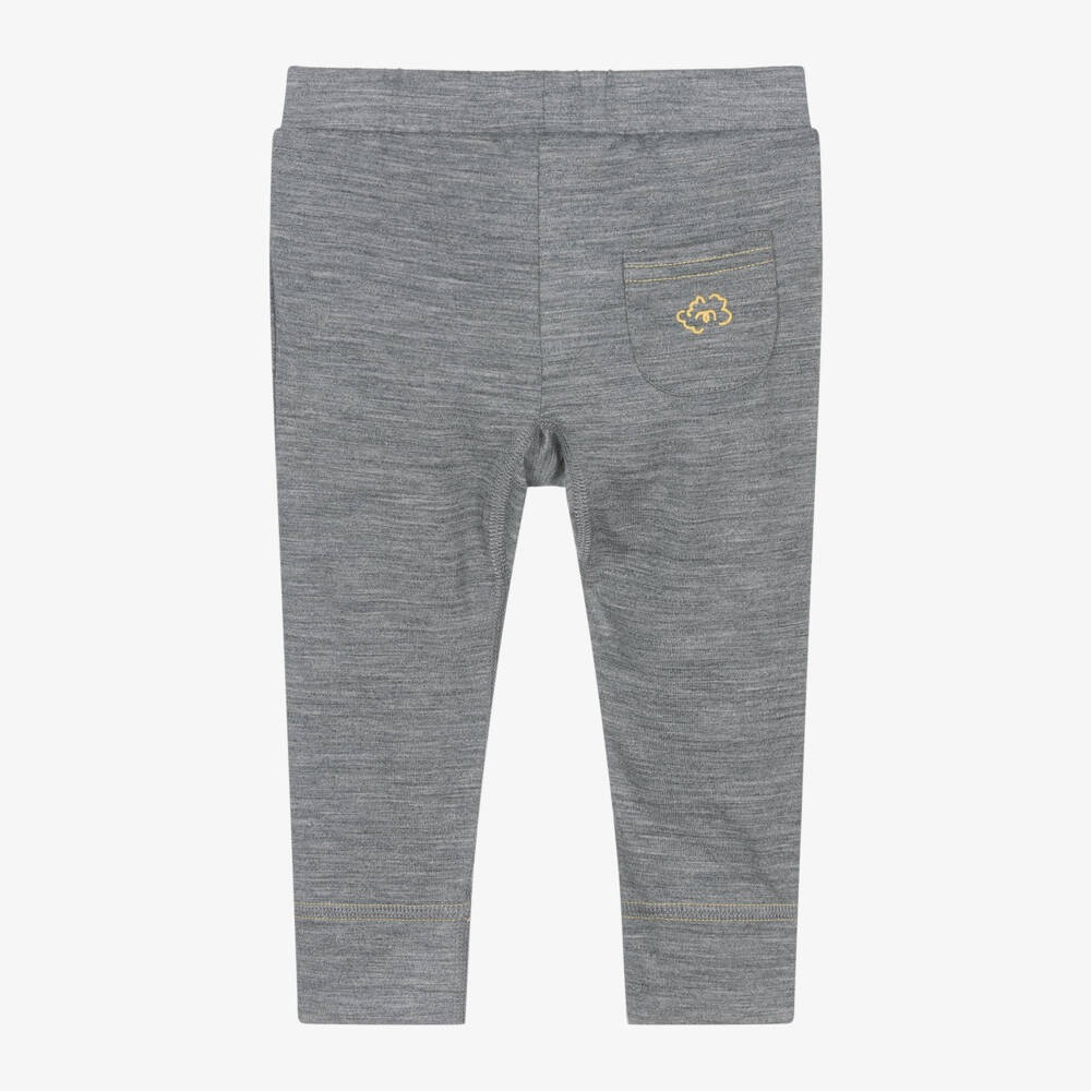Smalls Merino-Baby ZQ Merino Wool Thermal Joggers in Grey | Childrensalon