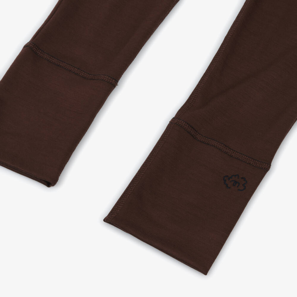 Smalls Merino-بنطلون رياضي صوف مارينو لون بني شوكولاتة | Childrensalon