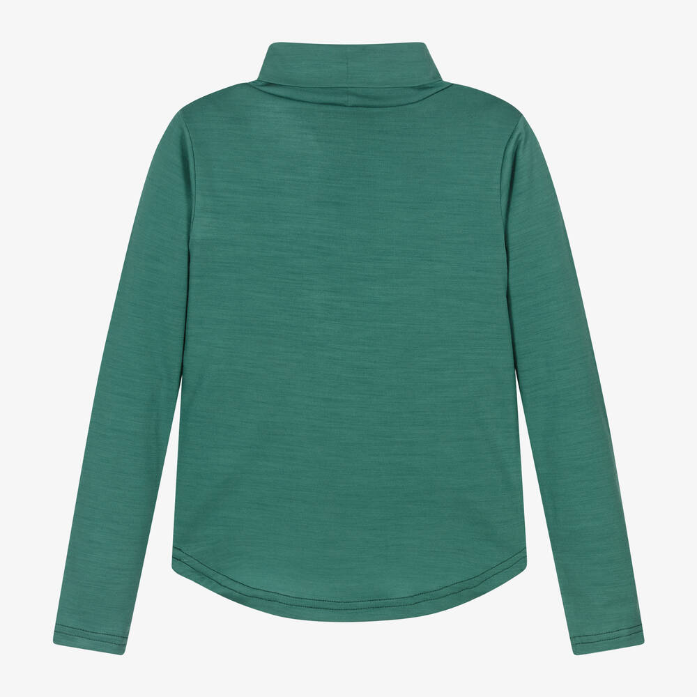 Smalls Merino-Green Merino Wool Roll Neck Top | Childrensalon